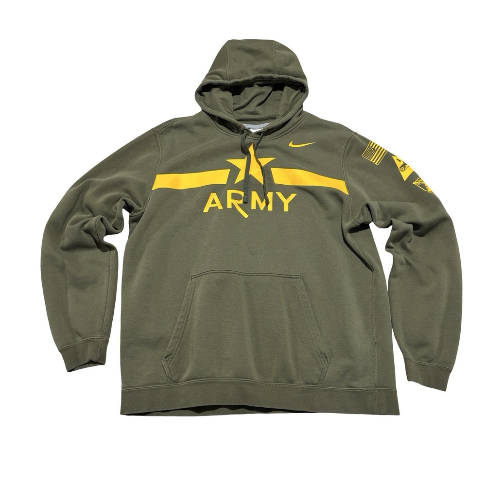 Nike Men's ARMY Football Hoodie Green Size Large 24 x 28